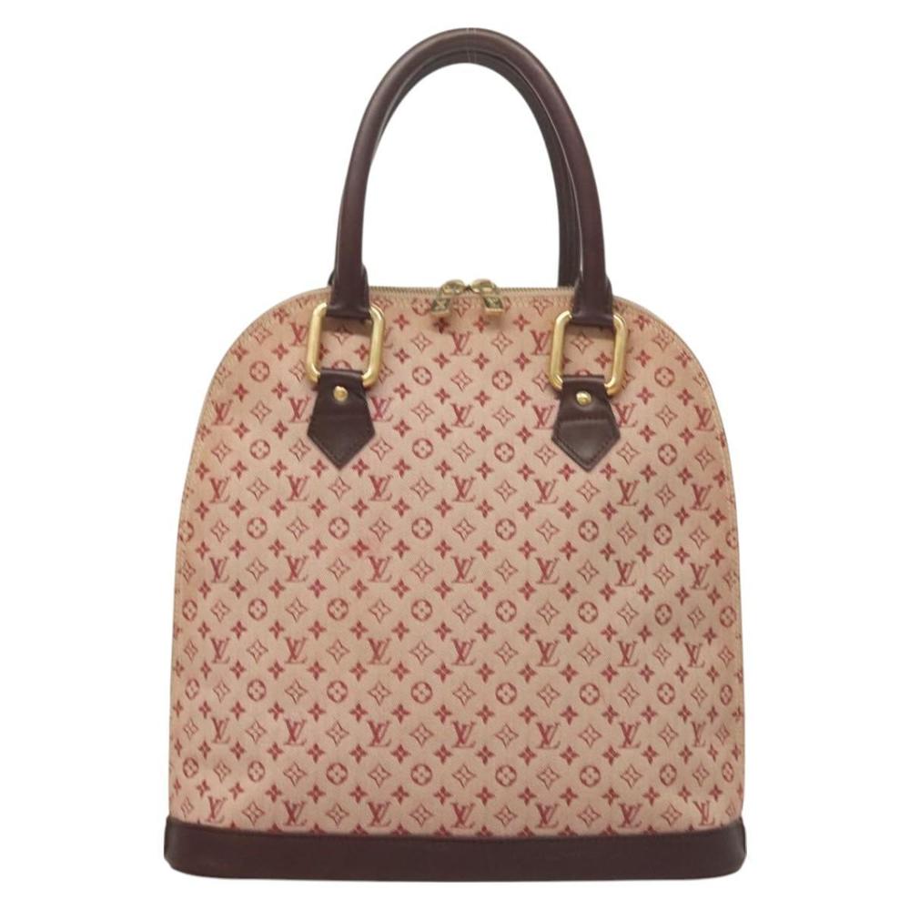 LOUIS VUITTON Monogram Mini Alma Haut Hand Bag Red M92204 LV Auth 129888 - Picture 2 of 16